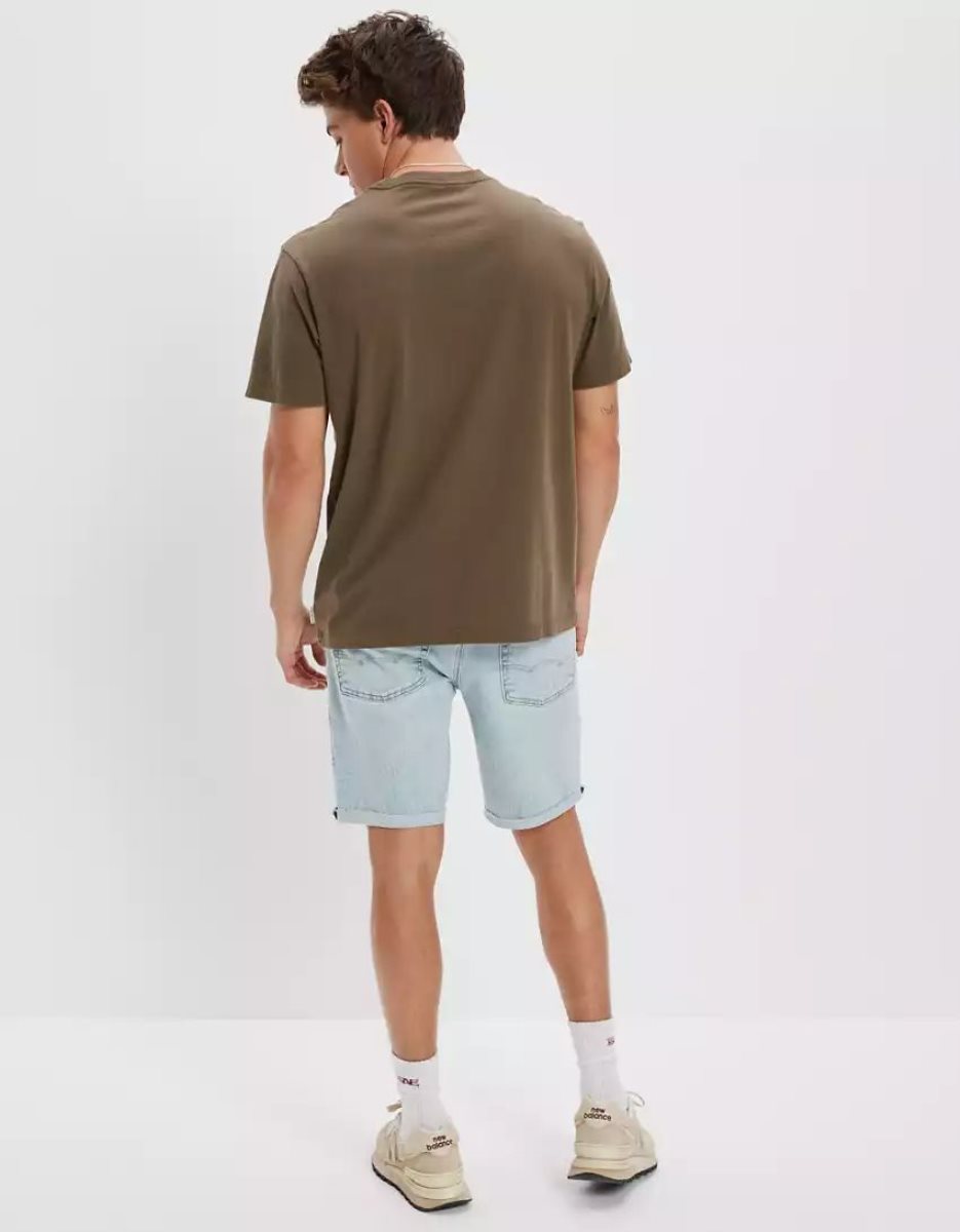 T Shirts American Eagle AE Super Soft Legend Pocket Vert Olive Homme | VUG-33160960